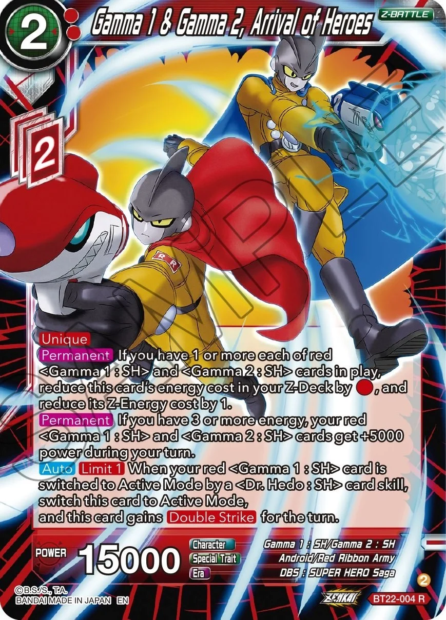 Gamma 1 & Gamma 2, Arrival of Heroes 「BT22-004」「EN」
