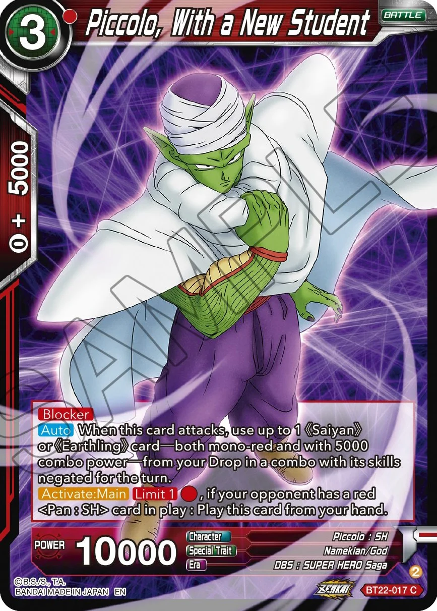 Piccolo, With a New Student 「BT22-017」「EN」