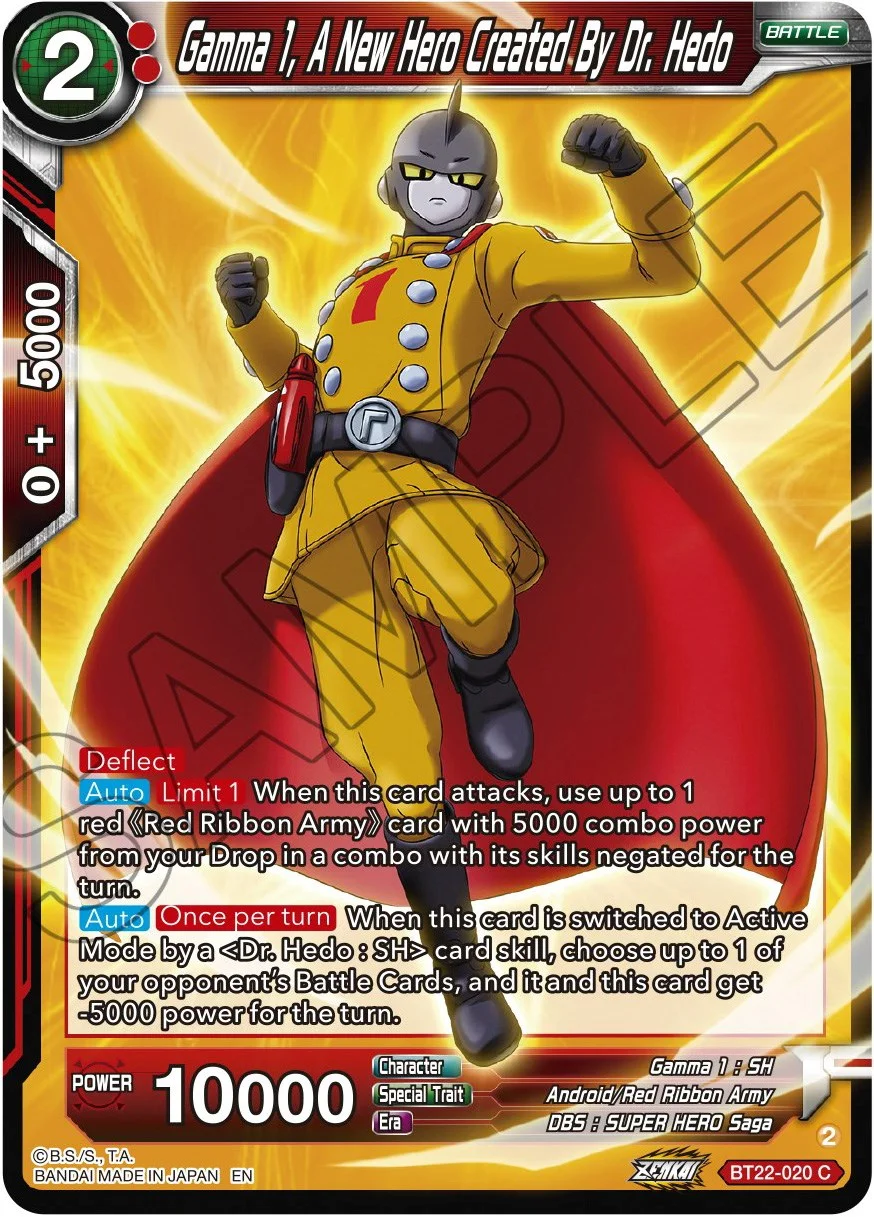 Gamma 1, A New Hero Created By Dr. Hedo 「BT22-020」「EN」