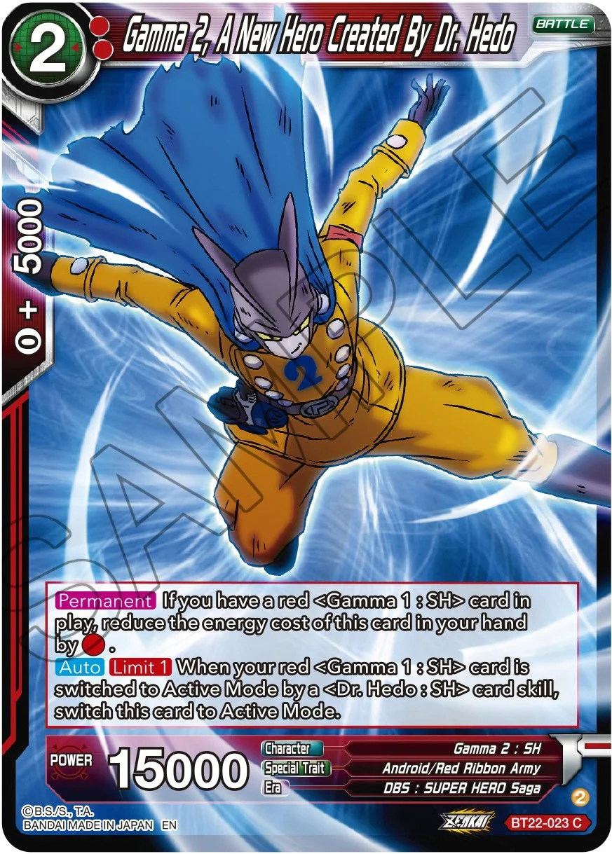 Gamma 2, A New Hero Created By Dr. Hedo 「BT22-023」「EN」