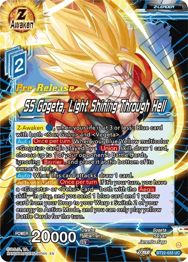 SS Gogeta, Light Shining Through Hell 「BT22-033」「EN」