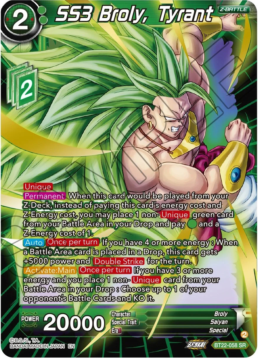 SS3 Broly, Tyrant 「BT22-058_PR」「EN」
