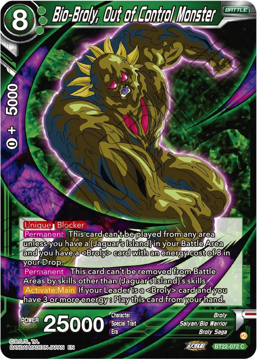Bio-Broly, Out of Control Monster 「BT22-072」「EN」