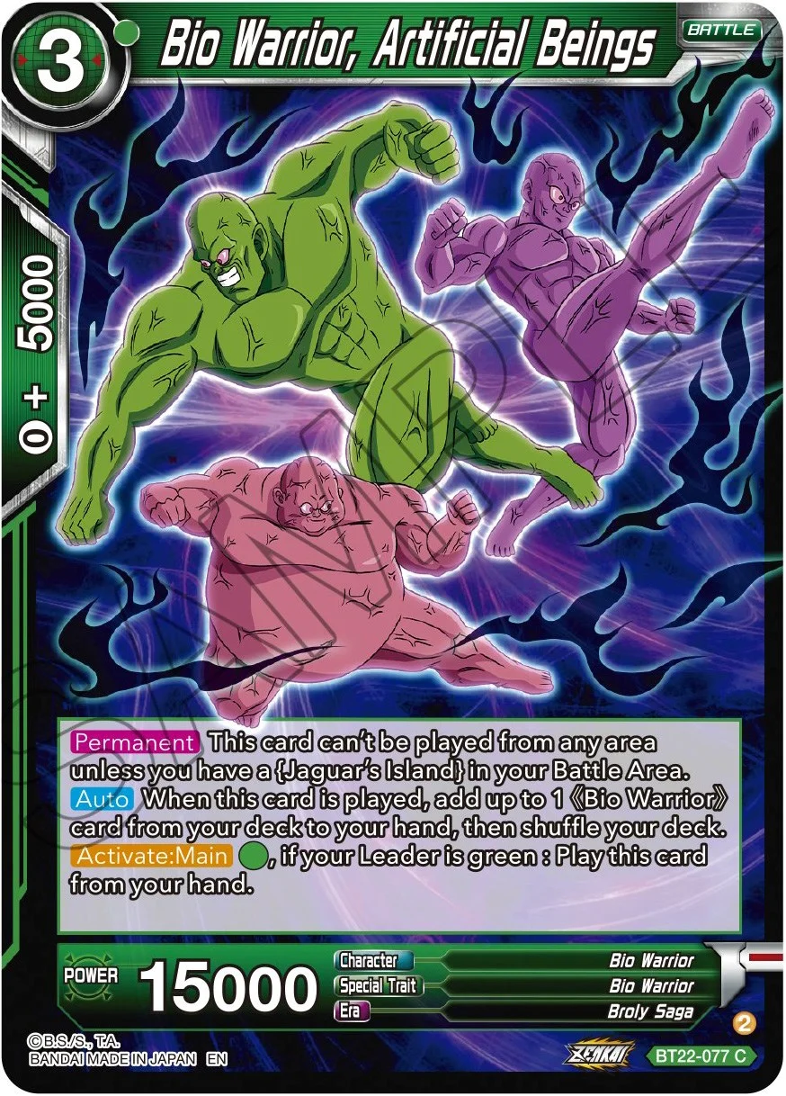 Bio Warrior, Artificial Beings 「BT22-077」「EN」