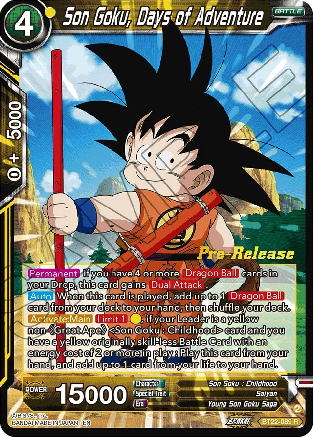 Son Goku, Days of Adventure 「BT22-089」「EN」