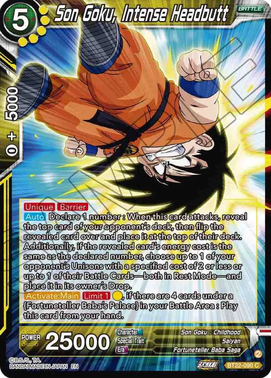 Son Goku, Intense Headbutt 「BT22-090」「EN」