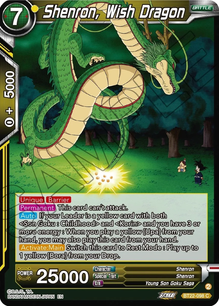 Shenron, Wish Dragon 「BT22-098」「EN」