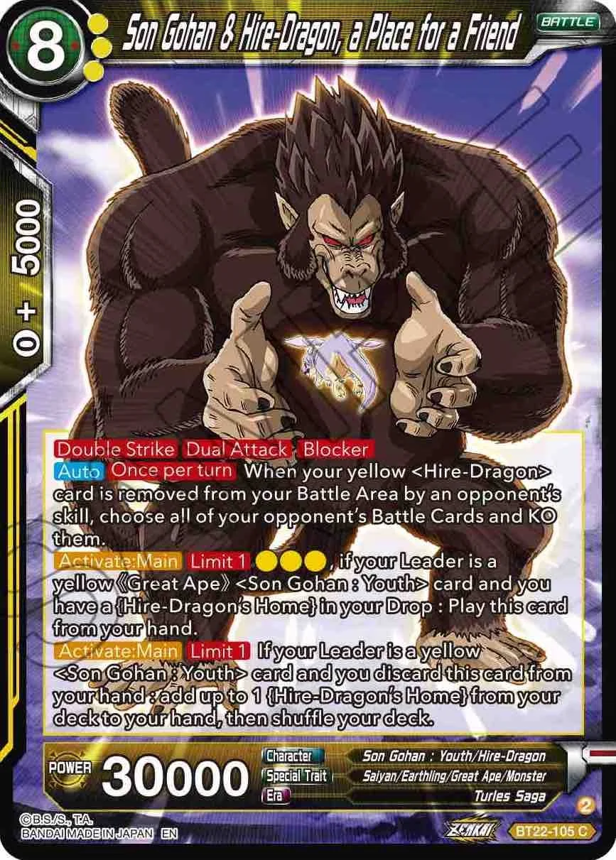 Son Gohan & Hire-Dragon, a Place for a Friend 「BT22-105」「EN」
