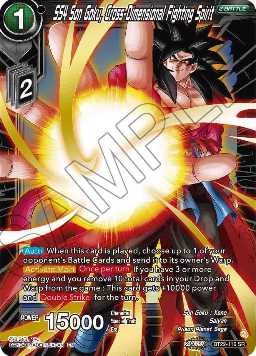 SS4 Son Goku, Cross-Dimensional Fighting Spirit 「BT22-116」「EN」