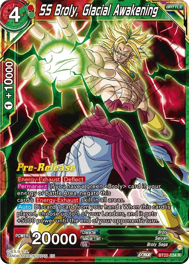 SS Broly, Glacial Awakening 「BT22-134」「EN」