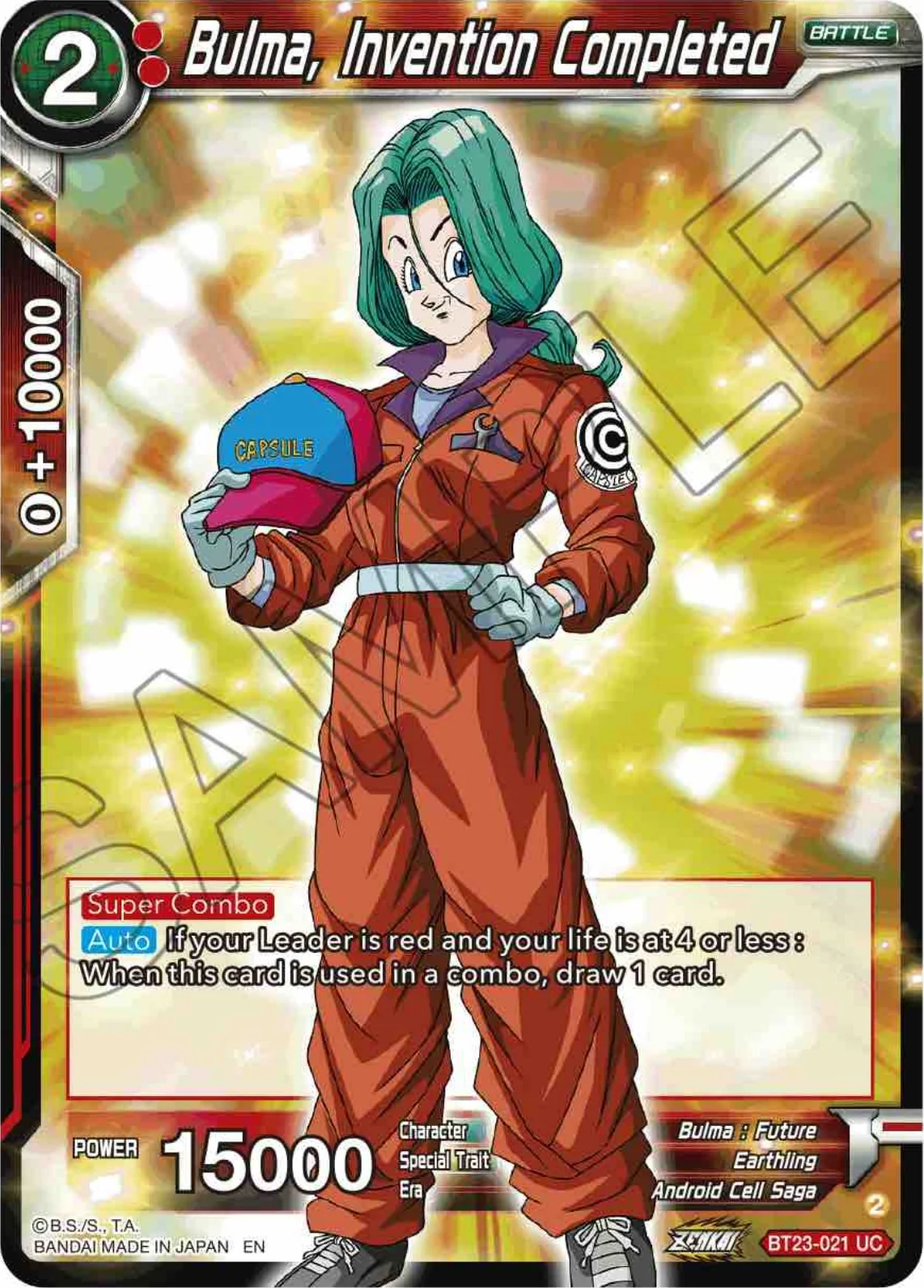 Bulma, Invention Completed 「BT23-021」「EN」