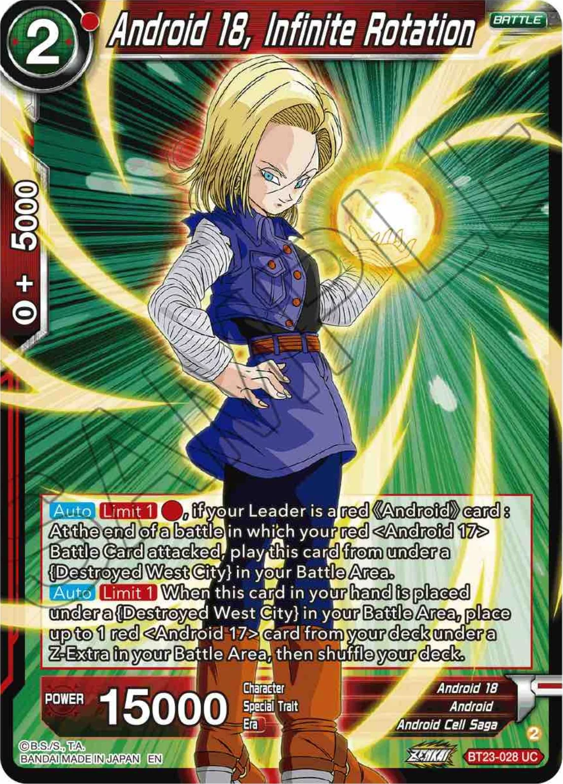 Android 18, Infinite Rotation 「BT23-028」「EN」
