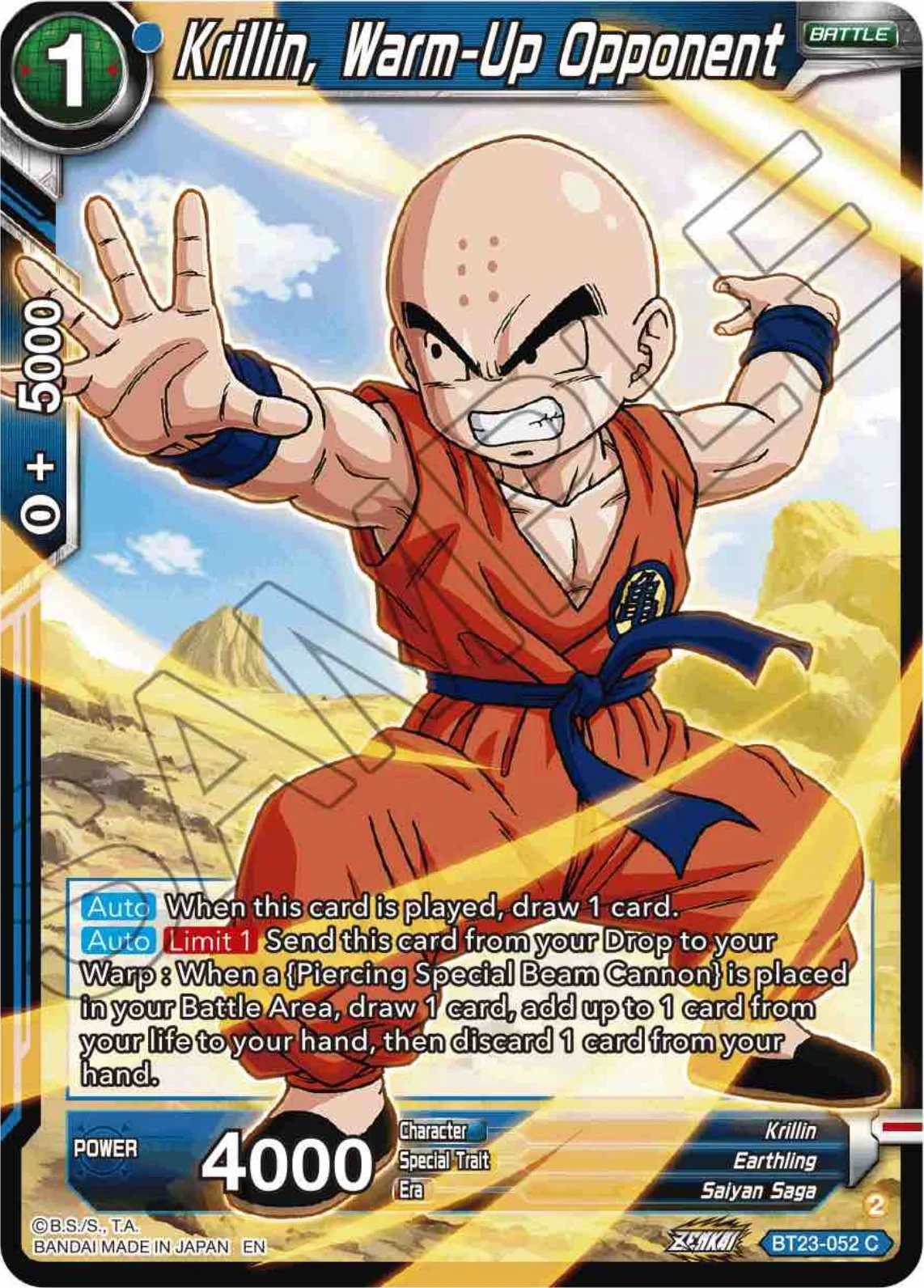 Krillin, Warm-Up Opponent 「BT23-052」「EN」