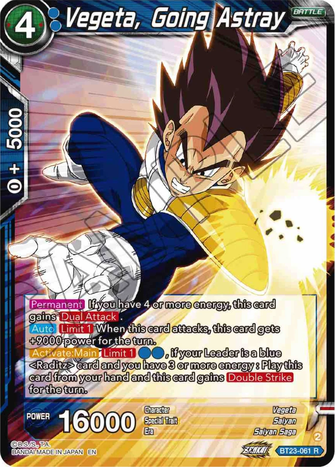 Vegeta, Going Astray 「BT23-061」「EN」