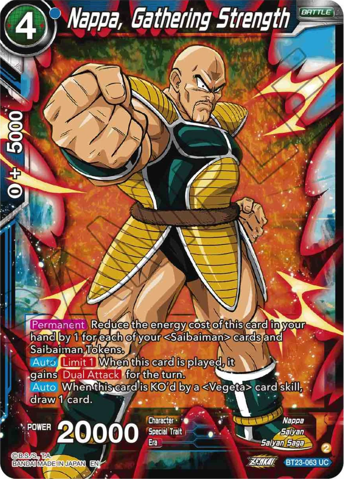 Nappa, Gathering Strength 「BT23-063」「EN」