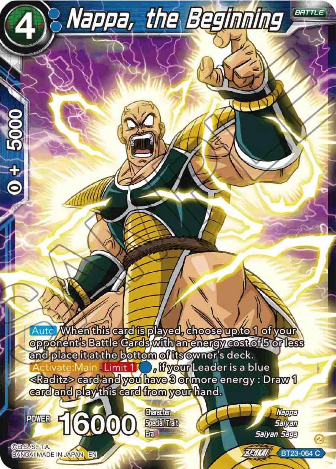 Nappa, the Beginning 「BT23-064」「EN」