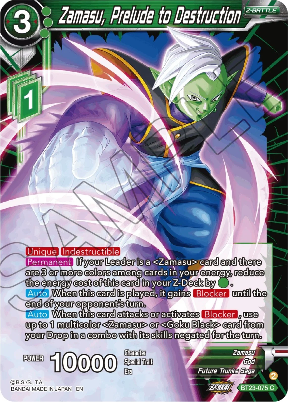 Zamasu, Prelude to Destruction 「BT23-075」「EN」
