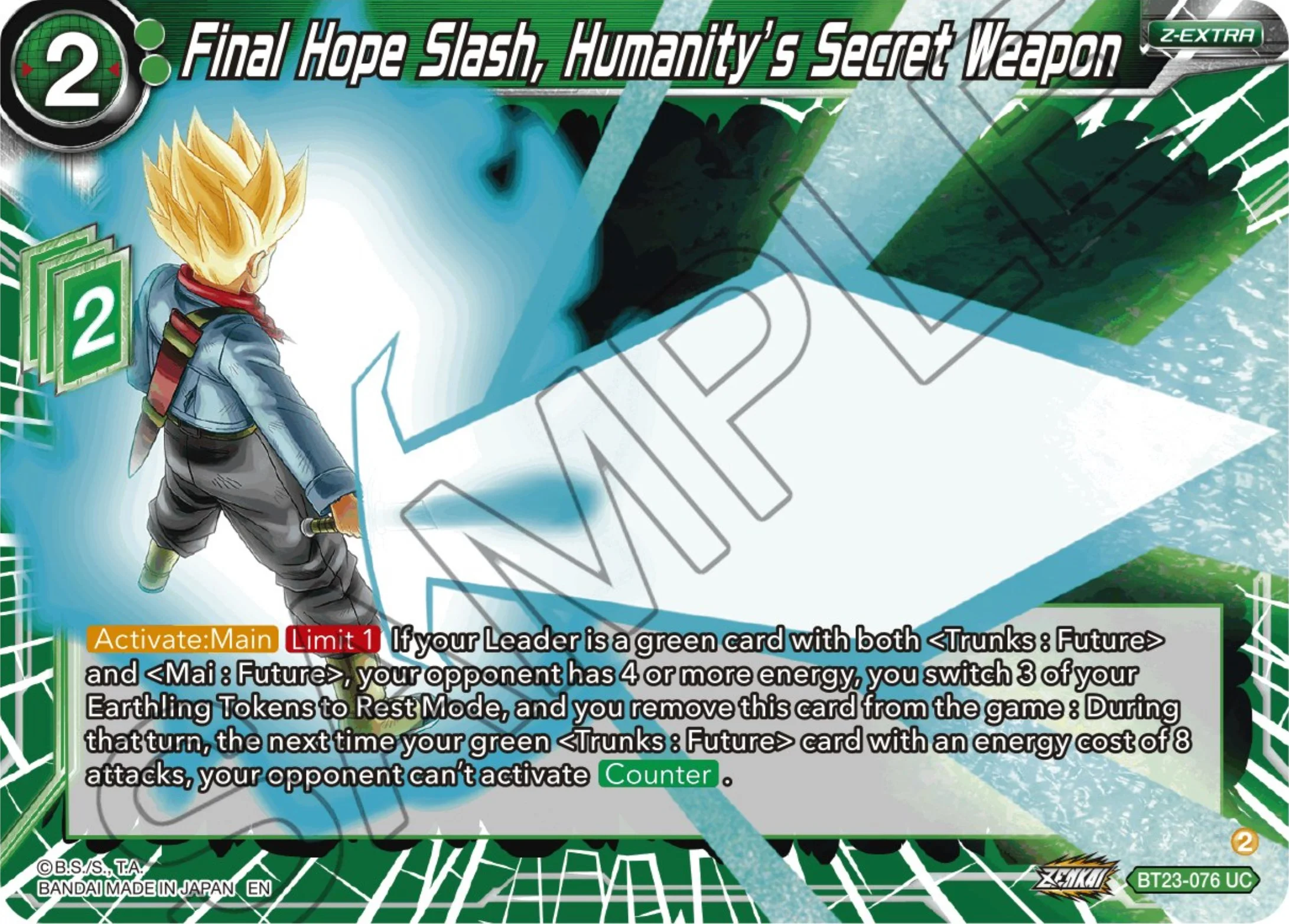Final Hope Slash, Humanity’s Secret Weapon 「BT23-076」「EN」