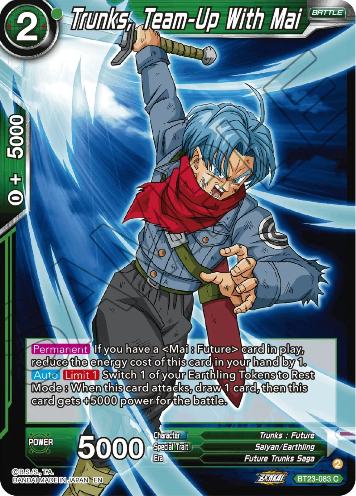 Trunks, Team-Up With Mai 「BT23-083」「EN」
