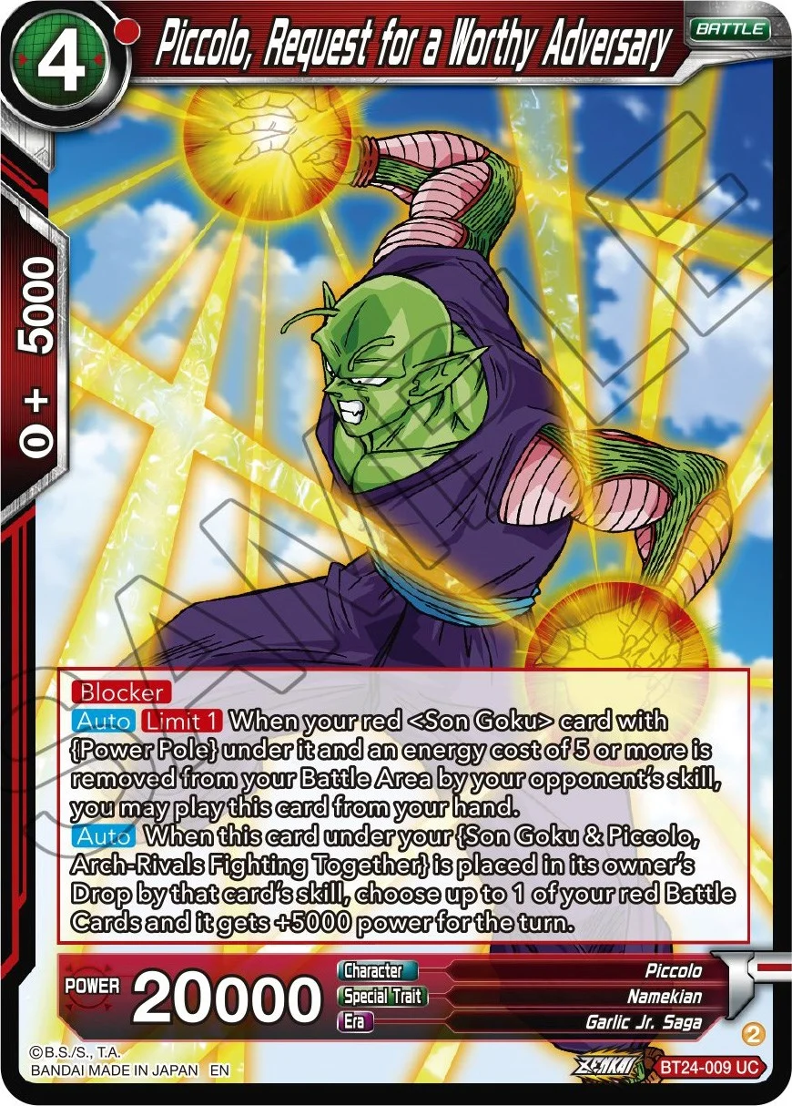 Piccolo, Request for a Worthy Adversary 「BT24-009」「EN」