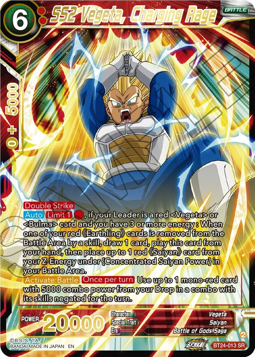 SS2 Vegeta, Charging Rage 「BT24-013」「EN」