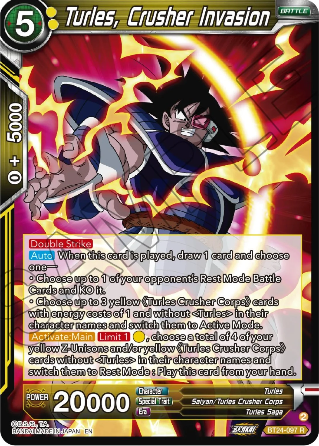 Turles, Crusher Invasion 「BT24-097_PR」「EN」