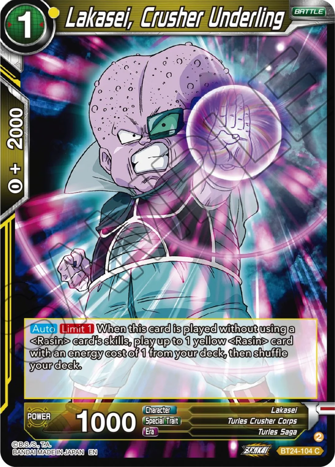 Lakasei, Crusher Underling 「BT24-104」「EN」