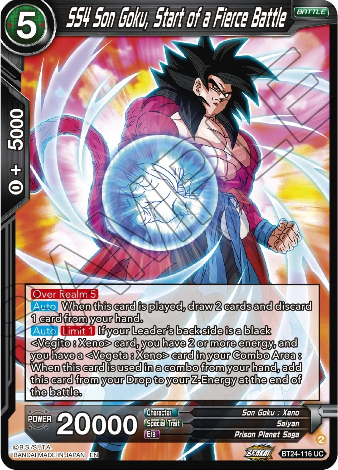SS4 Son Goku, Start of a Fierce Battle 「BT24-116」「EN」
