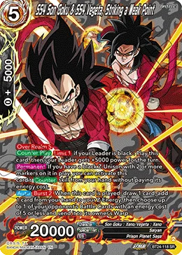 SS4 Son Goku & SS4 Vegeta, Striking a Weak Point 「BT24-118_PR02」「EN」