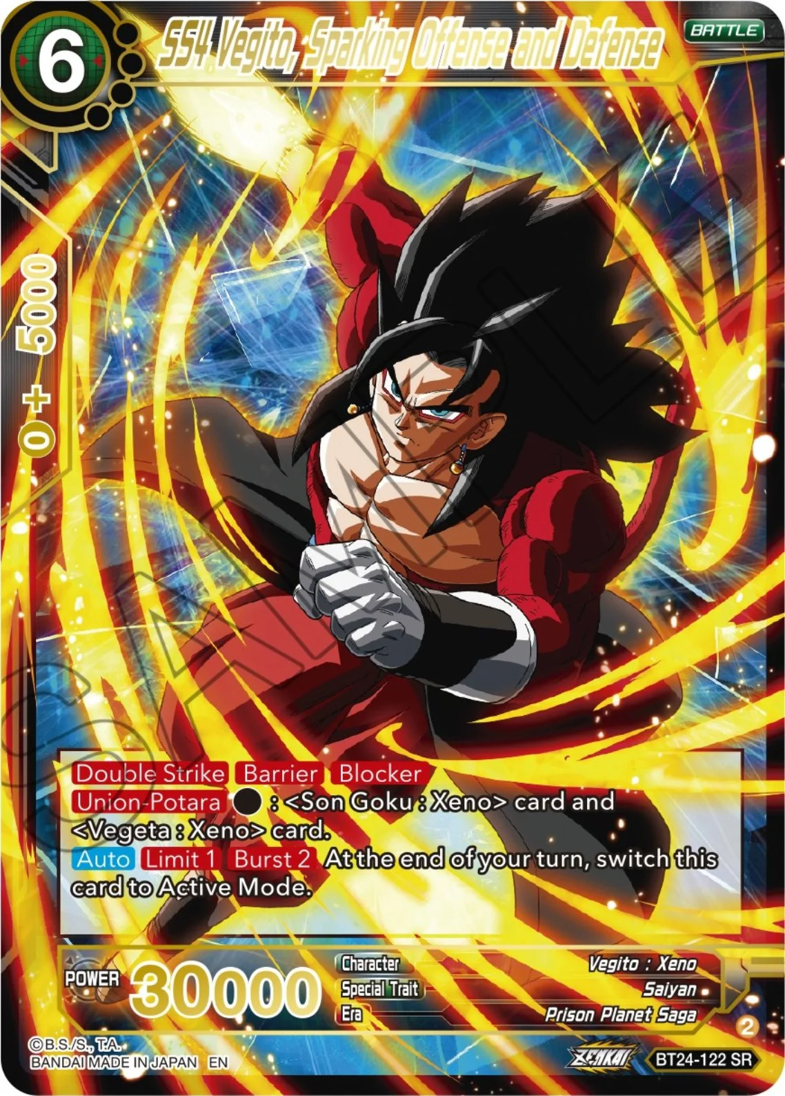 SS4 Vegito, Sparking Offense and Defense 「BT24-122」「EN」