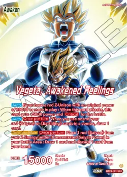 Vegeta #BT24-001_PR · Dragon Ball Super: Masters