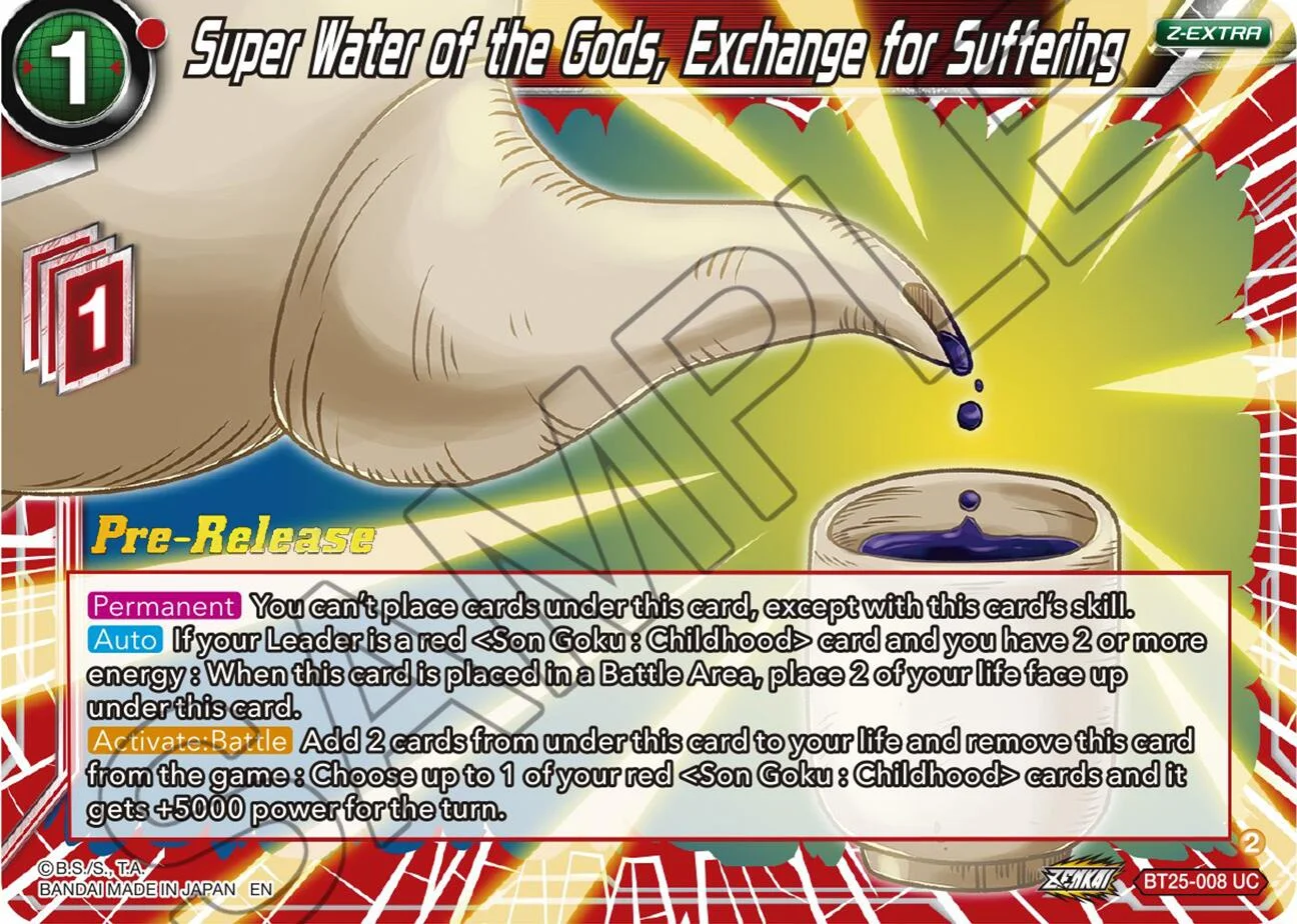 Super Water of the Gods, Exchange for Suffering 「BT25-008」「EN」