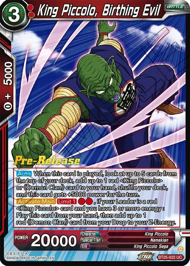 King Piccolo, Birthing Evil 「BT25-022」「EN」