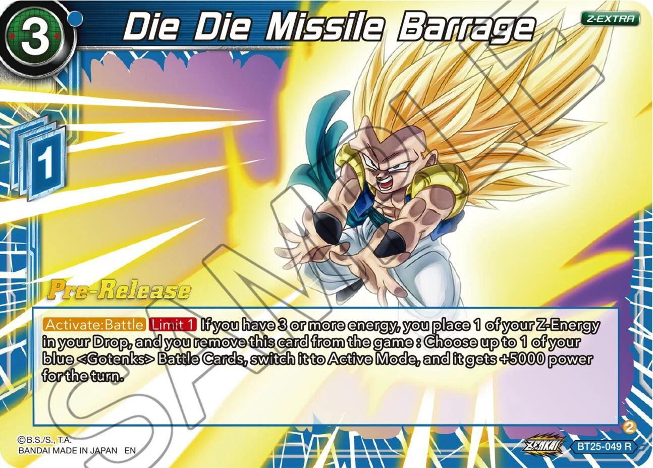 Die Die Missile Barrage 「BT25-049」「EN」