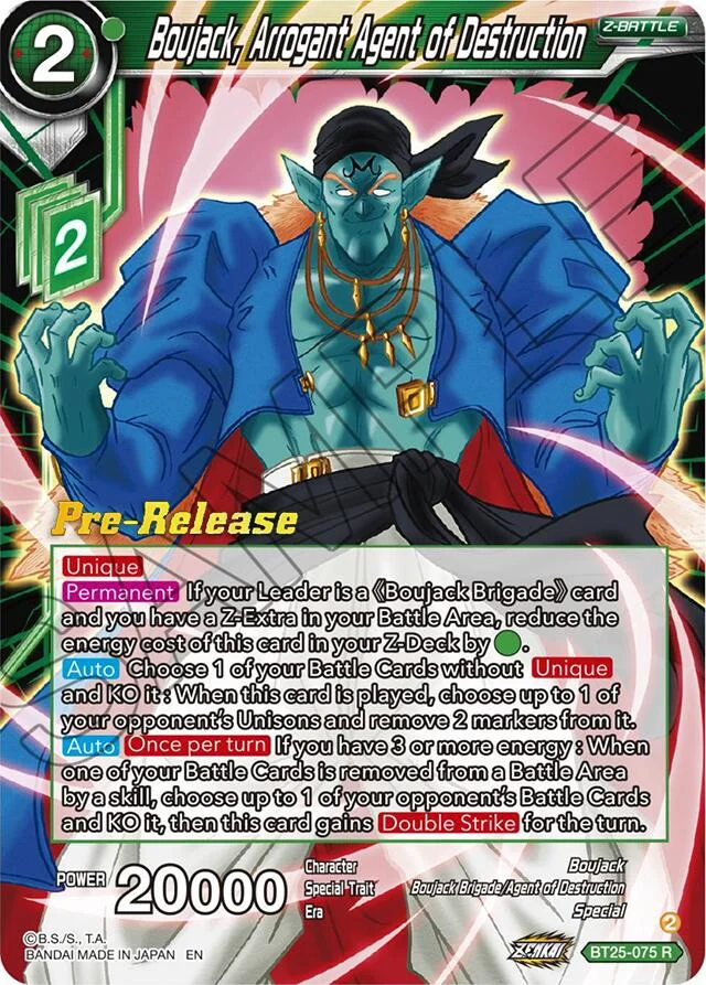 Boujack, Arrogant Agent of Destruction 「BT25-075」「EN」