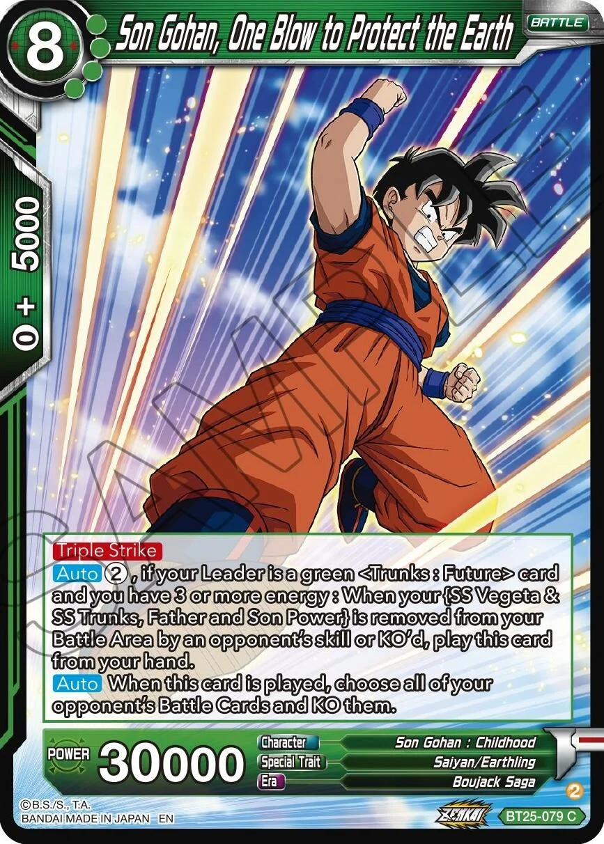 Son Gohan, One Blow to Protect the Earth 「BT25-079」「EN」