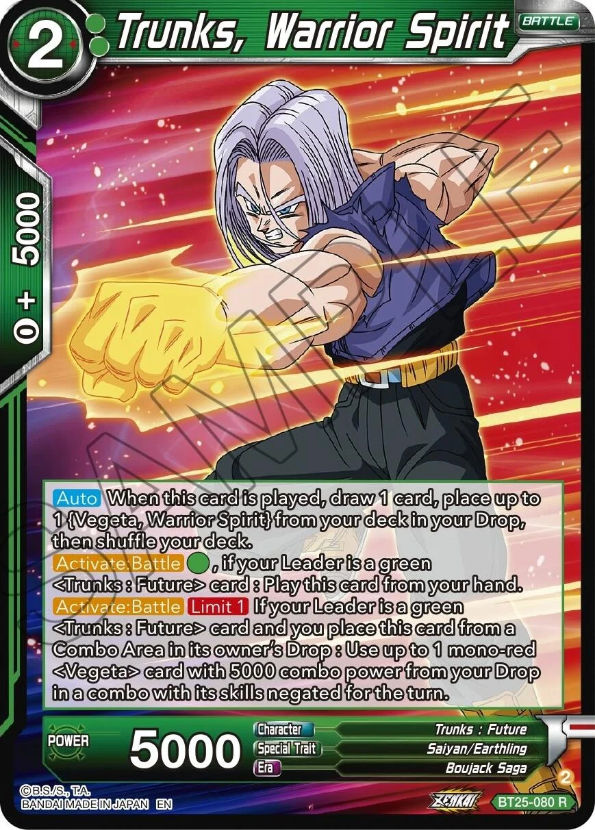 Trunks, Warrior Spirit 「BT25-080」「EN」