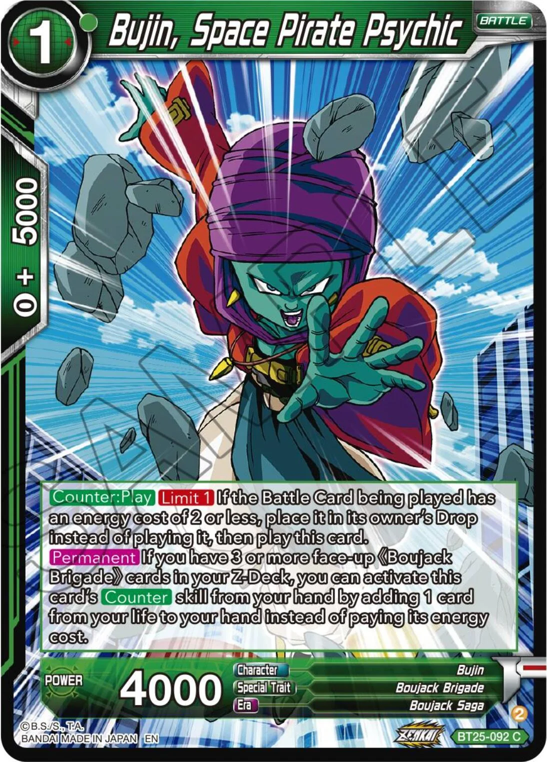 Bujin, Space Pirate Psychic 「BT25-092」「EN」
