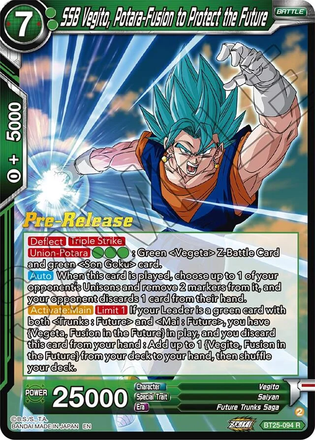 SSB Vegito, Potara-Fusion to Protect the Future 「BT25-094」「EN」