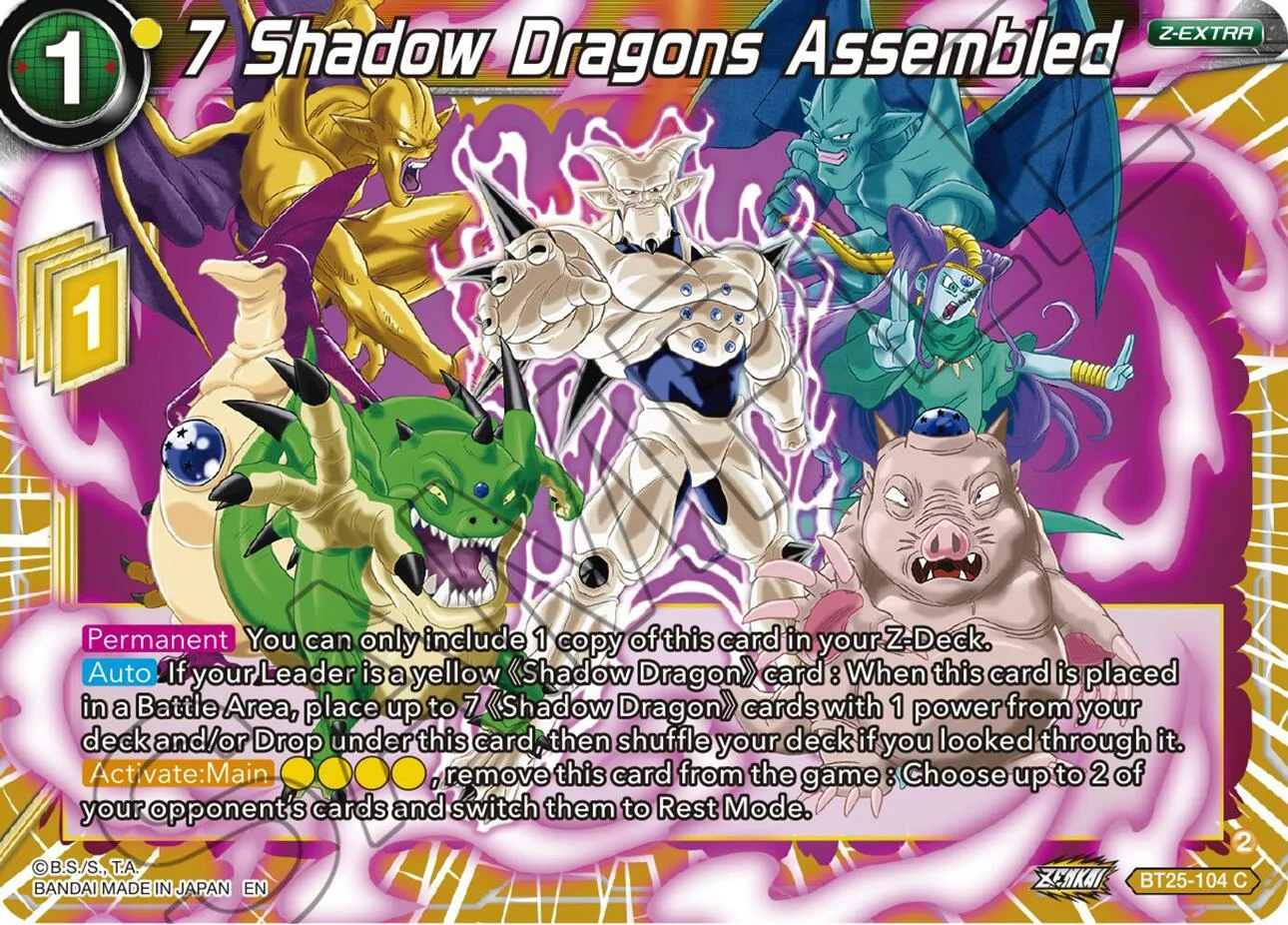 7 Shadow Dragons Assembled 「BT25-104」「EN」