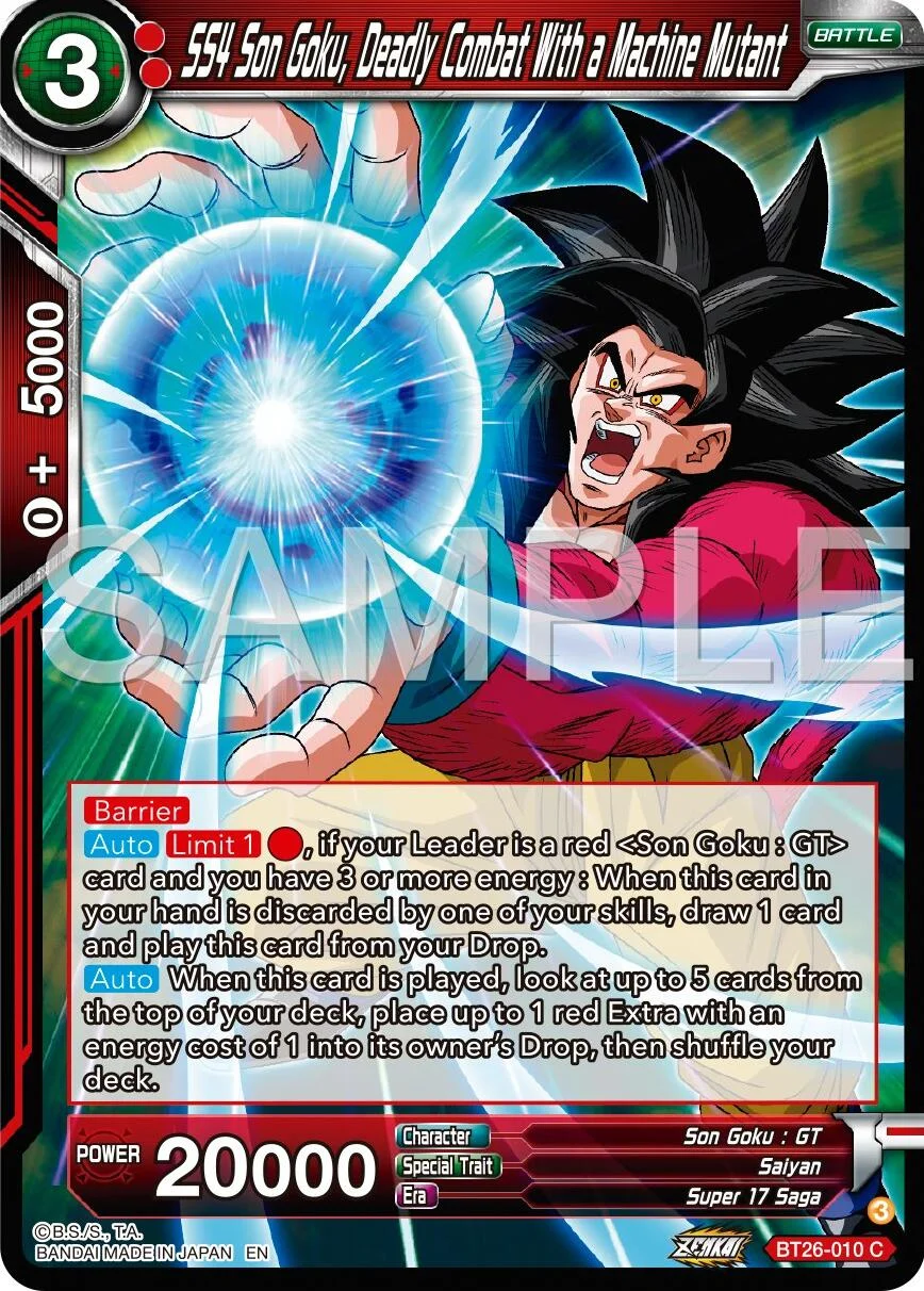 SS4 Son Goku, Deadly Combat With a Machine Mutant 「BT26-010」「EN」