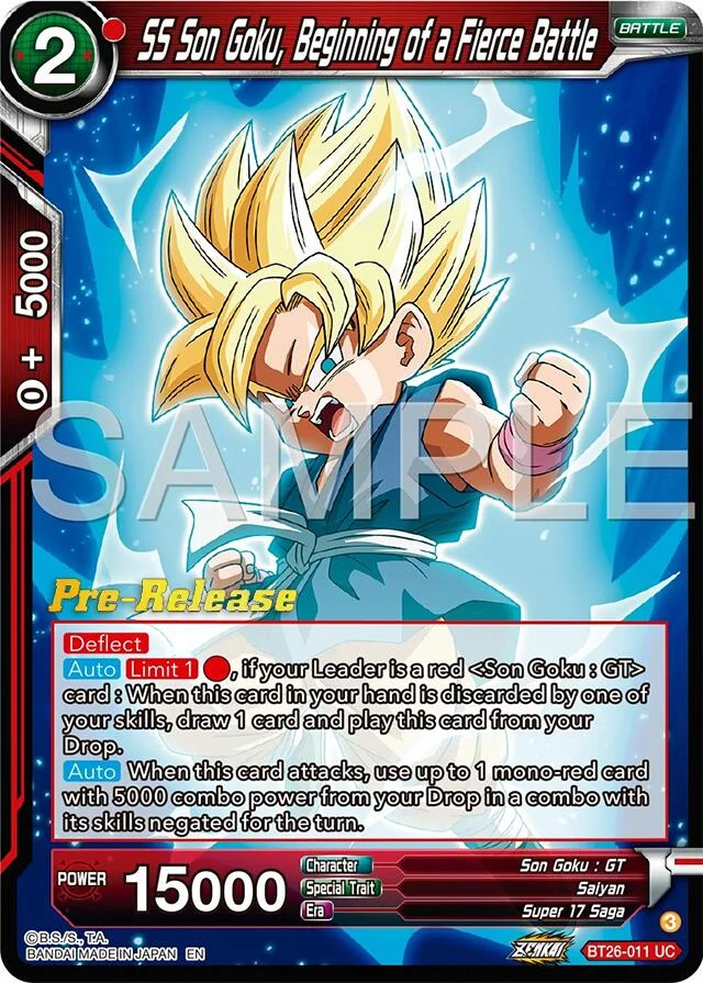 SS Son Goku, Beginning of a Fierce Battle 「BT26-011」「EN」