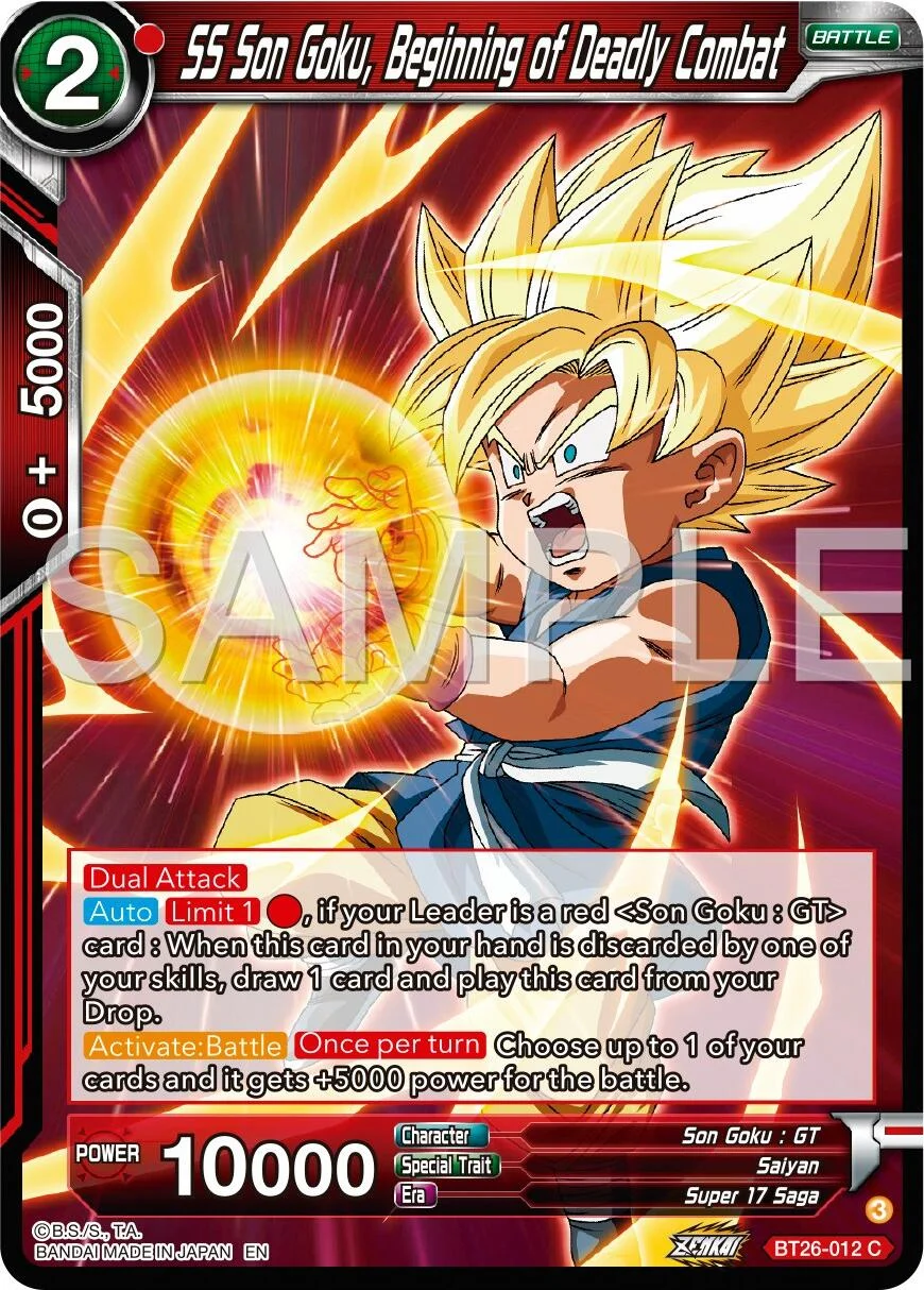 SS Son Goku, Beginning of Deadly Combat 「BT26-012」「EN」