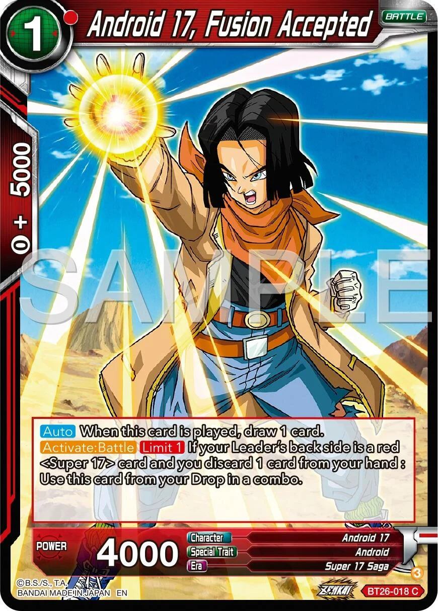 Android 17, Fusion Accepted 「BT26-018」「EN」