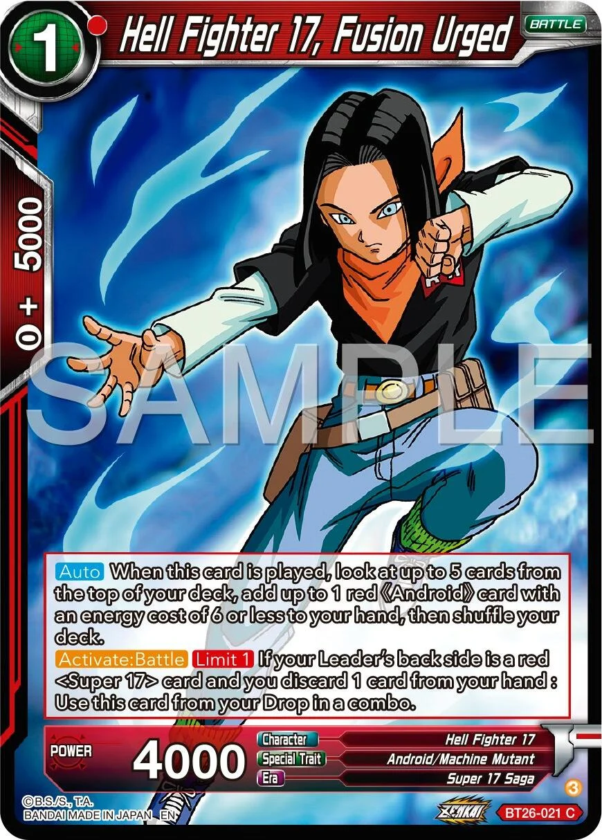 Hell Fighter 17, Fusion Urged 「BT26-021」「EN」
