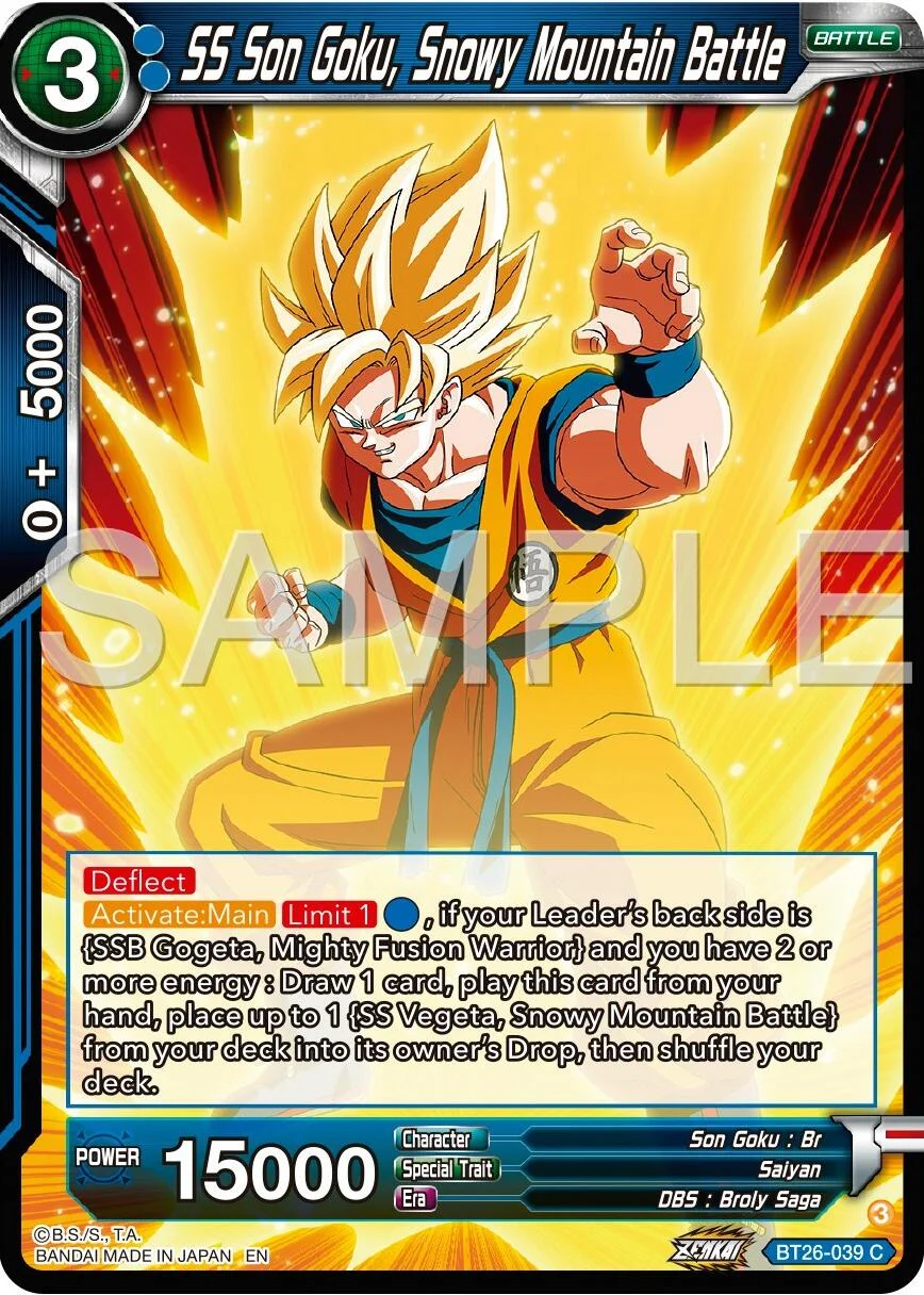 SS Son Goku, Snowy Mountain Battle 「BT26-039」「EN」