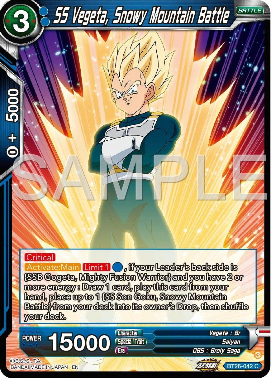 SS Vegeta, Snowy Mountain Battle 「BT26-042」「EN」