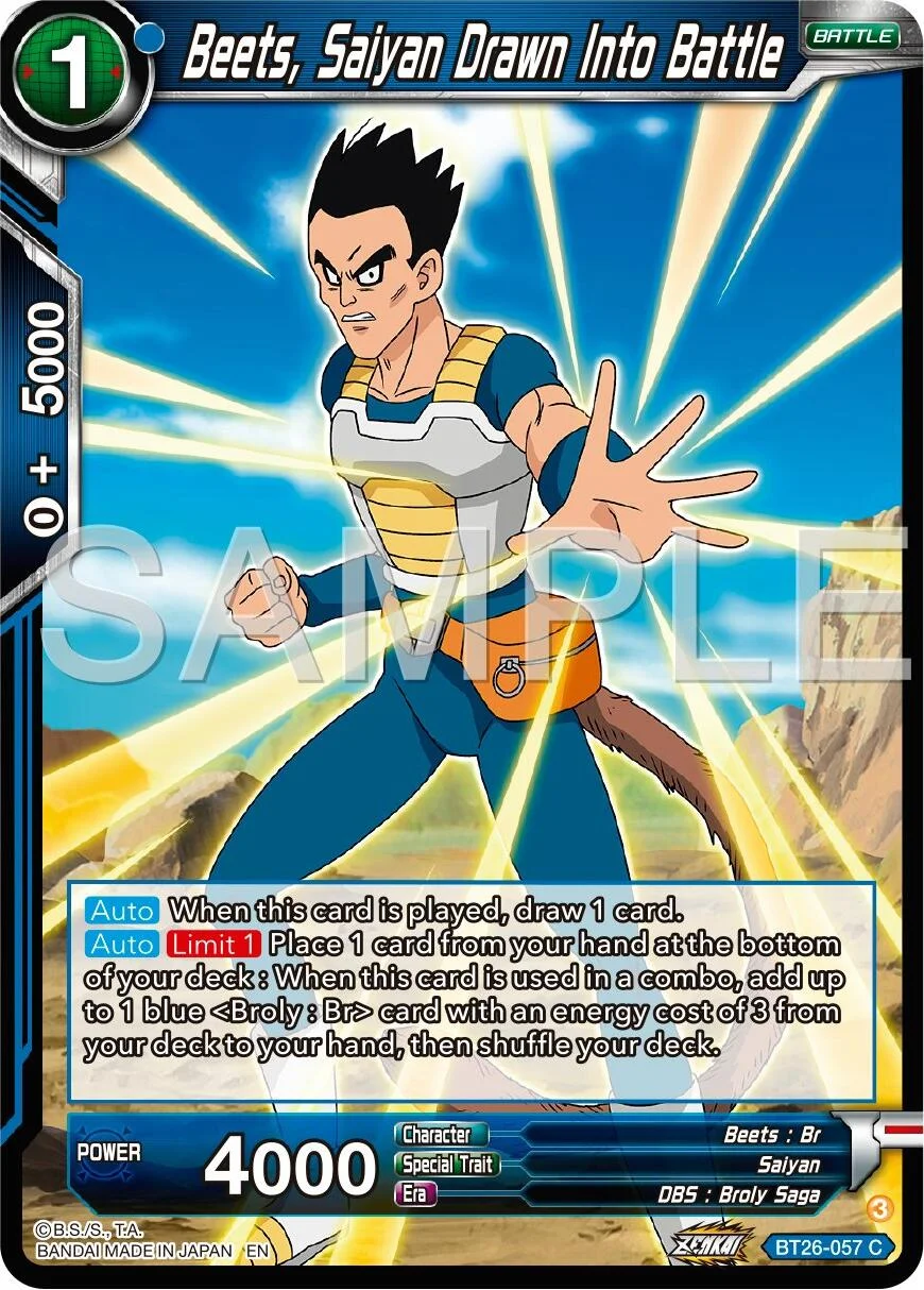 Beets, Saiyan Drawn Into Battle 「BT26-057」「EN」