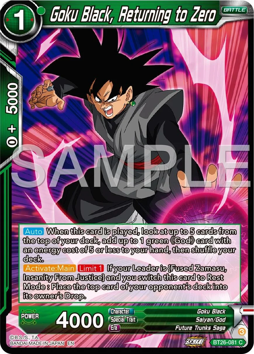 Goku Black, Returning to Zero 「BT26-081」「EN」
