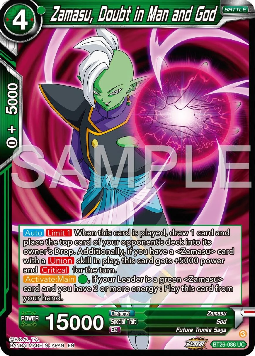 Zamasu, Doubt in Man and God 「BT26-086」「EN」